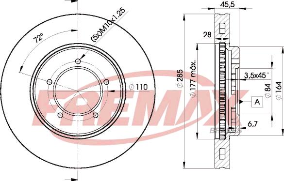 FREMAX BD-2610 - Тормозной диск autosila-amz.com