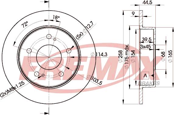 FREMAX BD-2045 - Тормозной диск autosila-amz.com