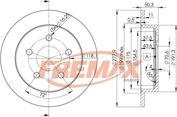 FREMAX BD-2058 - Тормозной диск autosila-amz.com