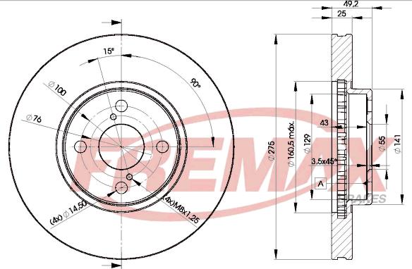FREMAX BD-2080 - Тормозной диск autosila-amz.com