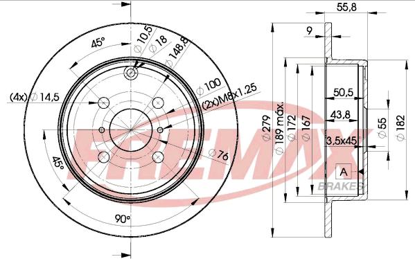 FREMAX BD-2081 - Тормозной диск autosila-amz.com