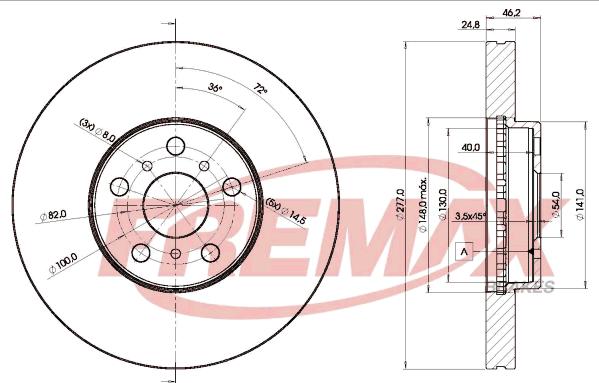FREMAX BD-2039 - Тормозной диск autosila-amz.com