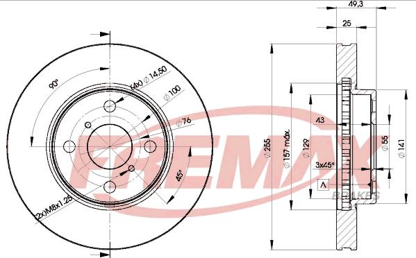 FREMAX BD-2100 - Тормозной диск autosila-amz.com