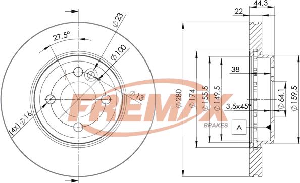 FREMAX BD-2893 - Тормозной диск autosila-amz.com