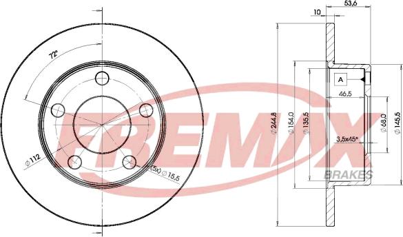 FREMAX BD-2800 - Тормозной диск autosila-amz.com