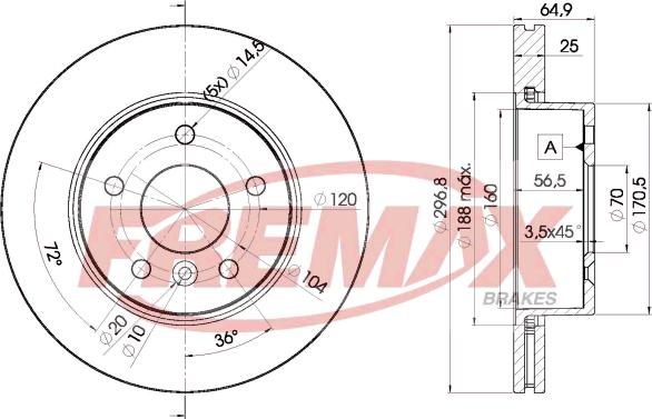 FREMAX BD-2817 - Тормозной диск autosila-amz.com