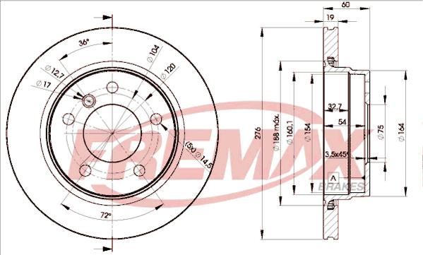 FREMAX BD-2315 - Тормозной диск autosila-amz.com