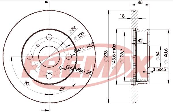 FREMAX BD-2250 - Тормозной диск autosila-amz.com