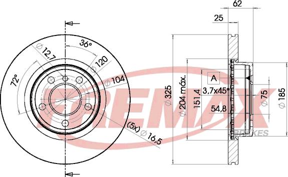 FREMAX BD-2217 - Тормозной диск autosila-amz.com