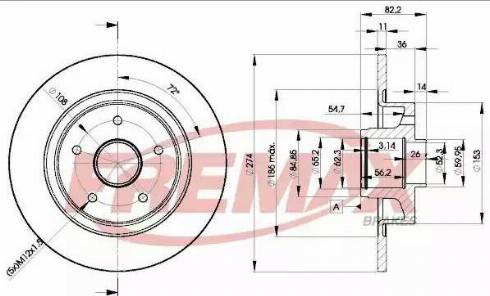 FREMAX BD-2236 - Тормозной диск autosila-amz.com