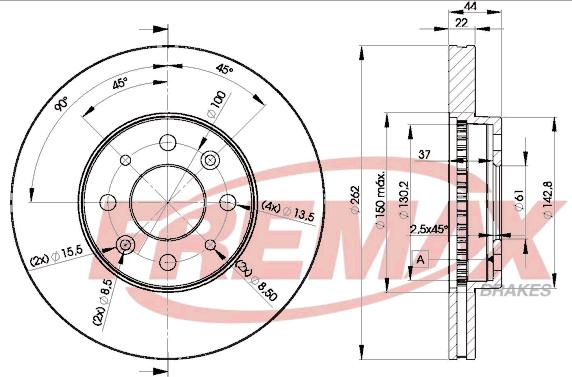 FREMAX BD-2232 - Тормозной диск autosila-amz.com