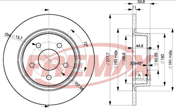 FREMAX BD-7989 - Тормозной диск autosila-amz.com