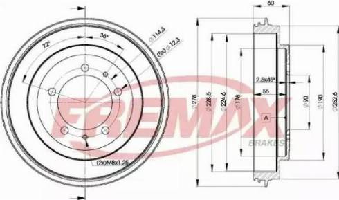 FREMAX BD-7040 - Тормозной барабан autosila-amz.com