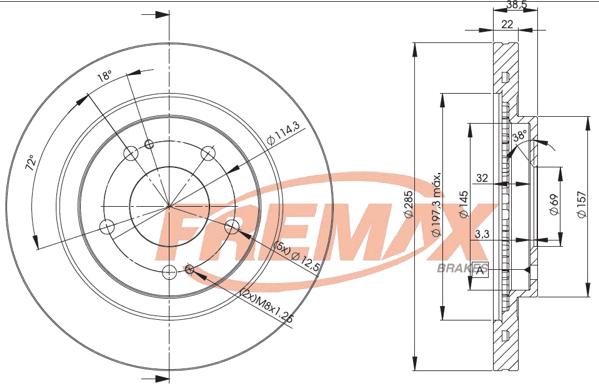 FREMAX BD-7039 - Тормозной диск autosila-amz.com