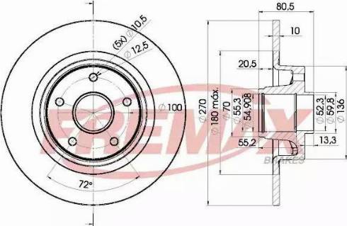 FREMAX BD-7898 - Тормозной диск autosila-amz.com