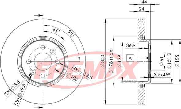 FREMAX BD-7897 - Тормозной диск autosila-amz.com