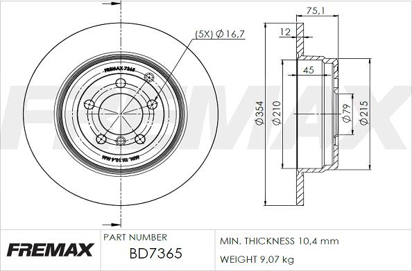 FREMAX BD-7365 - Тормозной диск autosila-amz.com