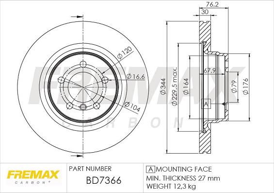 FREMAX BD-7366 - Тормозной диск autosila-amz.com