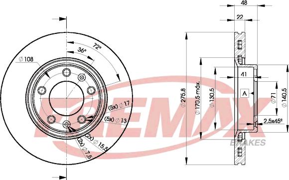 FREMAX BD-7322 - Тормозной диск autosila-amz.com
