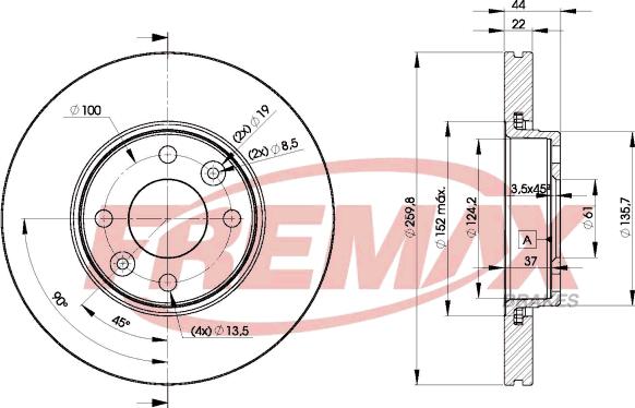 FREMAX BD-7795 - Тормозной диск autosila-amz.com