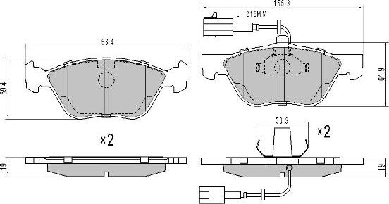 FREMAX FBP-0972 - Тормозные колодки, дисковые, комплект autosila-amz.com