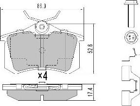 FREMAX FBP-0575 - Тормозные колодки, дисковые, комплект autosila-amz.com