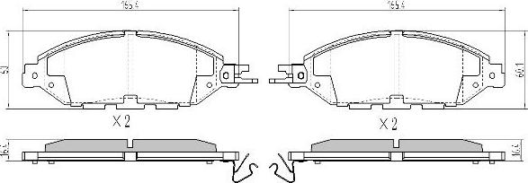 FREMAX FBP-0082 - Тормозные колодки, дисковые, комплект autosila-amz.com