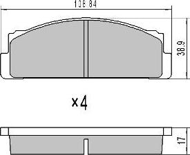 Remsa 022.12 - Тормозные колодки, дисковые, комплект autosila-amz.com