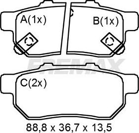 FREMAX FBP-0833 - Тормозные колодки, дисковые, комплект autosila-amz.com