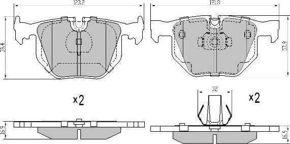 FREMAX FBP-1540 - Тормозные колодки, дисковые, комплект autosila-amz.com