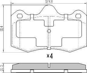 Japanparts PA-0961MK - Тормозные колодки, дисковые, комплект autosila-amz.com