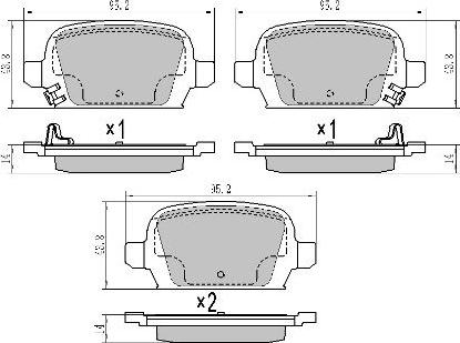 FREMAX FBP-1209 - Тормозные колодки, дисковые, комплект autosila-amz.com