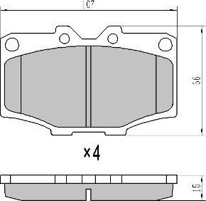 Aisin SN237 - Тормозные колодки, дисковые, комплект autosila-amz.com