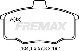 FREMAX FBP-2062 - Тормозные колодки, дисковые, комплект autosila-amz.com
