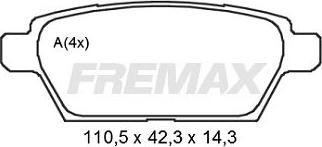 FREMAX FBP-2191 - Тормозные колодки, дисковые, комплект autosila-amz.com