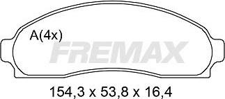 FREMAX FBP-2185 - Тормозные колодки, дисковые, комплект autosila-amz.com