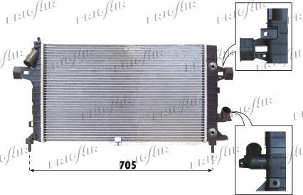 Frigair 0107.3116 - Радиатор, охлаждение двигателя autosila-amz.com