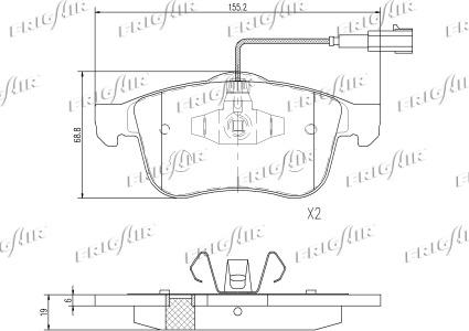 Frigair PD04.549 - Тормозные колодки, дисковые, комплект autosila-amz.com