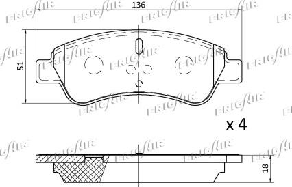 Frigair PD03.501 - Тормозные колодки, дисковые, комплект autosila-amz.com