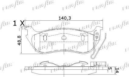 Frigair PD18.515 - Тормозные колодки, дисковые, комплект autosila-amz.com