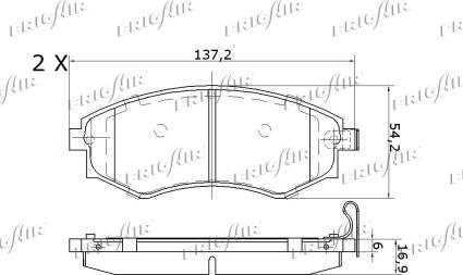 Frigair PD31.507 - Тормозные колодки, дисковые, комплект autosila-amz.com