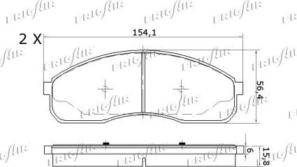 Frigair PD33.502 - Тормозные колодки, дисковые, комплект autosila-amz.com