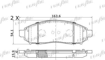 Frigair PD21.507 - Тормозные колодки, дисковые, комплект autosila-amz.com