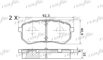 Frigair PD28.508 - Тормозные колодки, дисковые, комплект autosila-amz.com