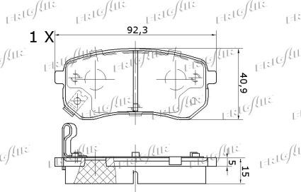 Frigair PD28.508 - Тормозные колодки, дисковые, комплект autosila-amz.com