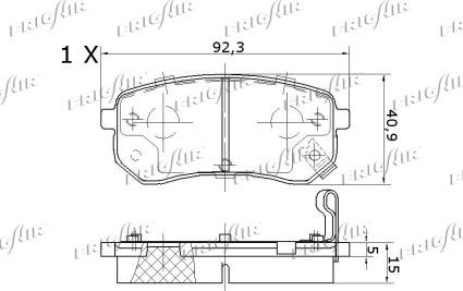 Frigair PD28.508 - Тормозные колодки, дисковые, комплект autosila-amz.com