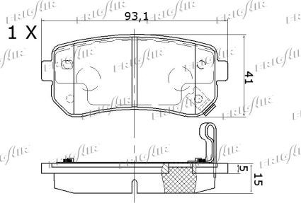 Frigair PD28.502 - Тормозные колодки, дисковые, комплект autosila-amz.com