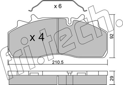 Fri.Tech. 947.0 - Тормозные колодки, дисковые, комплект autosila-amz.com