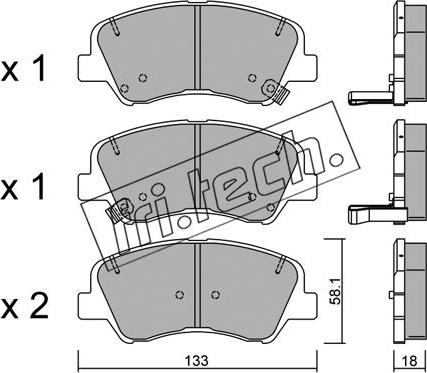 Fri.Tech. 959.0 - Тормозные колодки, дисковые, комплект autosila-amz.com