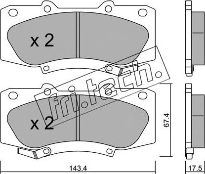 Fri.Tech. 953.0 - Тормозные колодки, дисковые, комплект autosila-amz.com